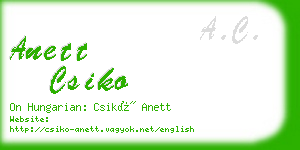 anett csiko business card